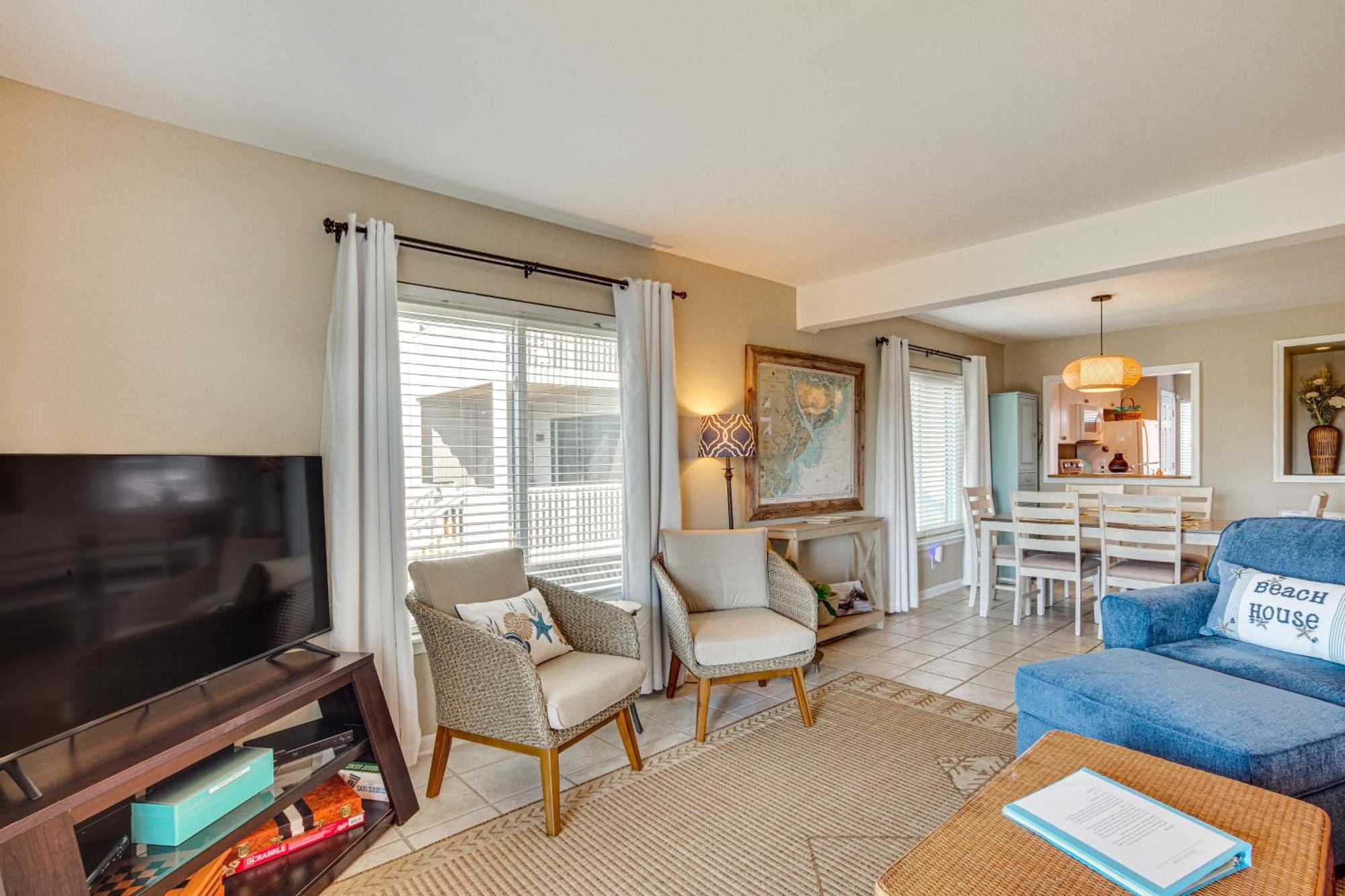 Harbor Island Condo With Deck - Steps To Beach! Oceanmarsh Subdivision Екстер'єр фото